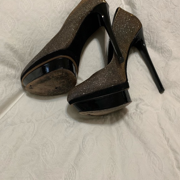 Brian Atwood two tone glittery heels - Picture 4 of 4